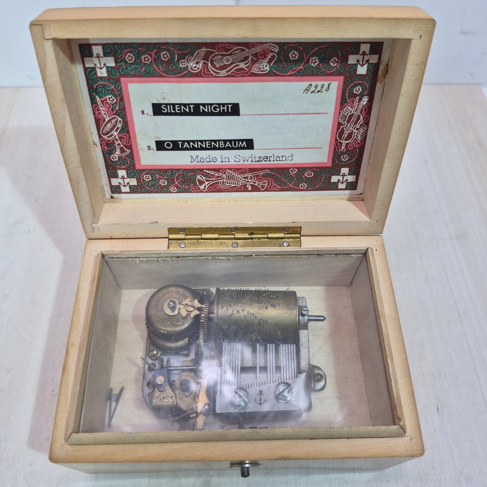 Vintage Thorens Swiss Music Box Nautical Sailboat PARTS ONLY